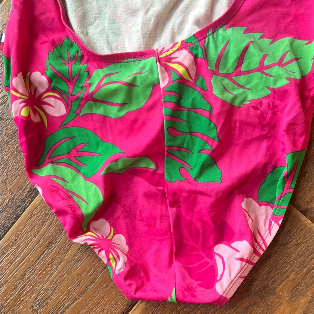 Tommy Hilfiger Pink Floral Swimsuit - Size 10 - Picture 6 of 11